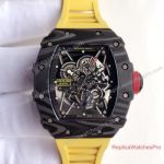 Richard Mille Yellow Band Replica RM 35-02 Rafael Nadal Forge Carbon Watch 
